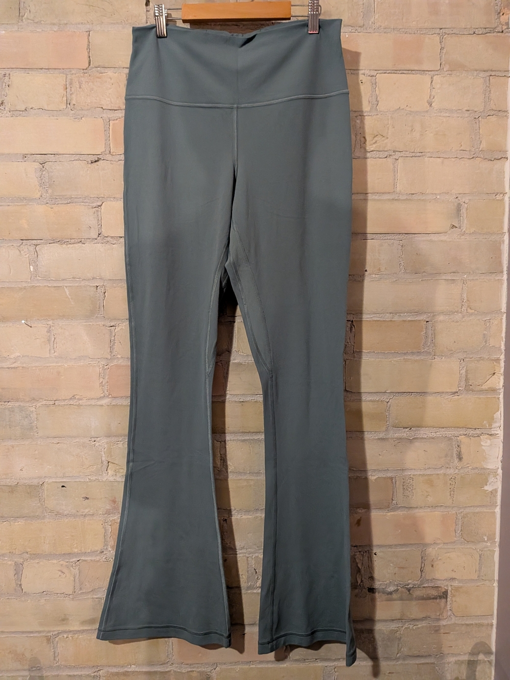 Lululemon High-Rise Mini Flared Yoga Pants Light Blue Green